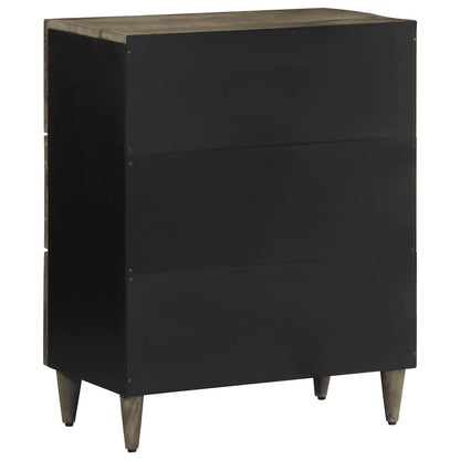 Sideboards 2 Stk. Hellgrau 60x33,5x75 cm Massivholz Mango