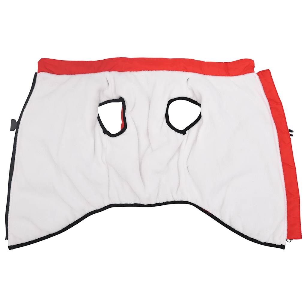 Hundemantel mit Geschirr Wasserdicht Reflektierend Rot L48