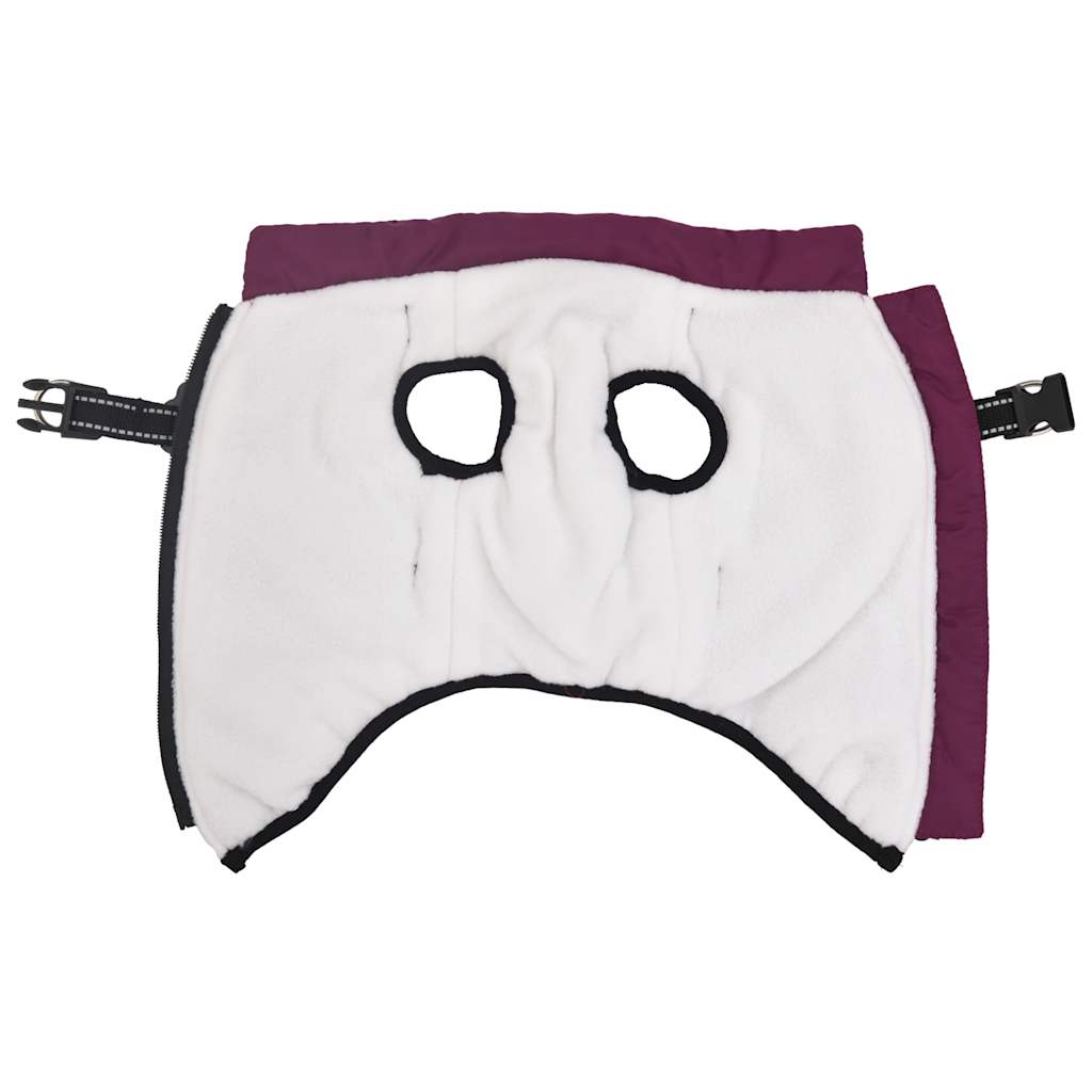 Hundemantel mit Geschirr Wasserdicht Reflektierend Lila L36