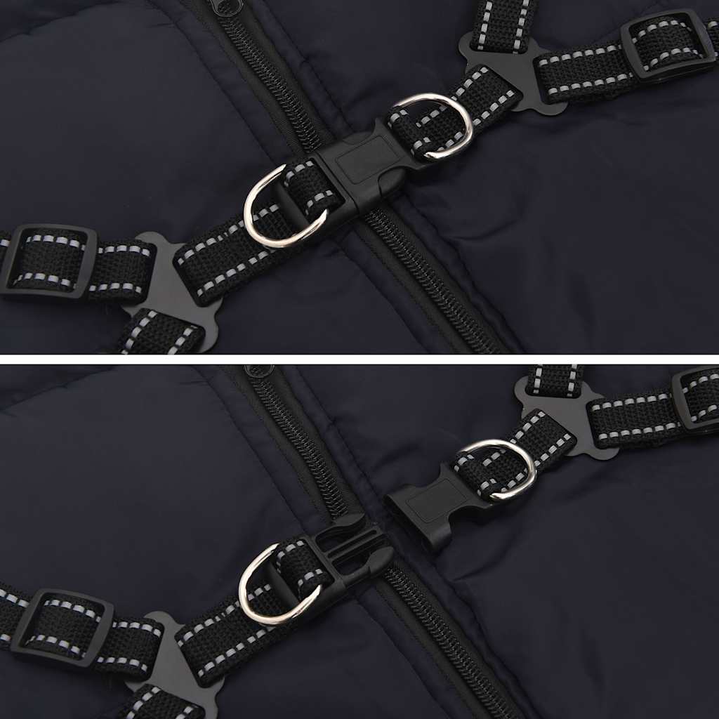 Hundemantel Geschirr Wasserdicht Reflektierend Marineblau L48