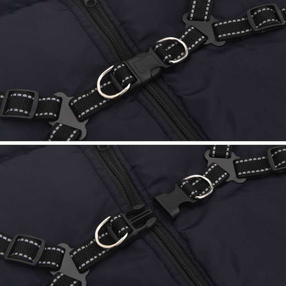 Hundemantel Geschirr Wasserdicht Reflektierend Marineblau L48