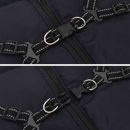 Hundemantel Geschirr Wasserdicht Reflektierend Marineblau L52