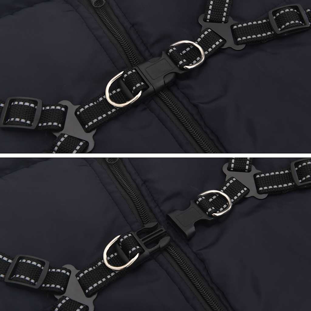 Hundemantel Geschirr Wasserdicht Reflektierend Marineblau L68