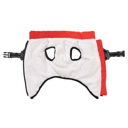 Hundemantel mit Geschirr Wasserdicht Reflektierend Rot L32