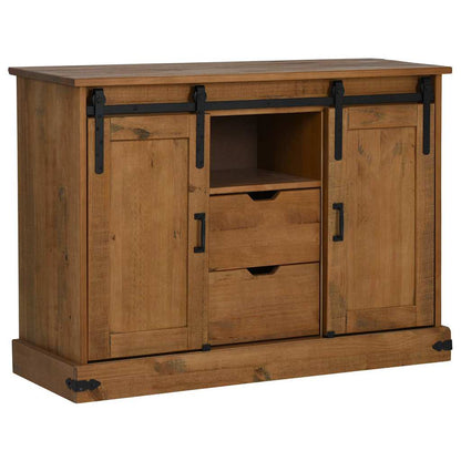 Sideboard HALDEN 2 Schiebetüren 112x40x80 cm Massivholz