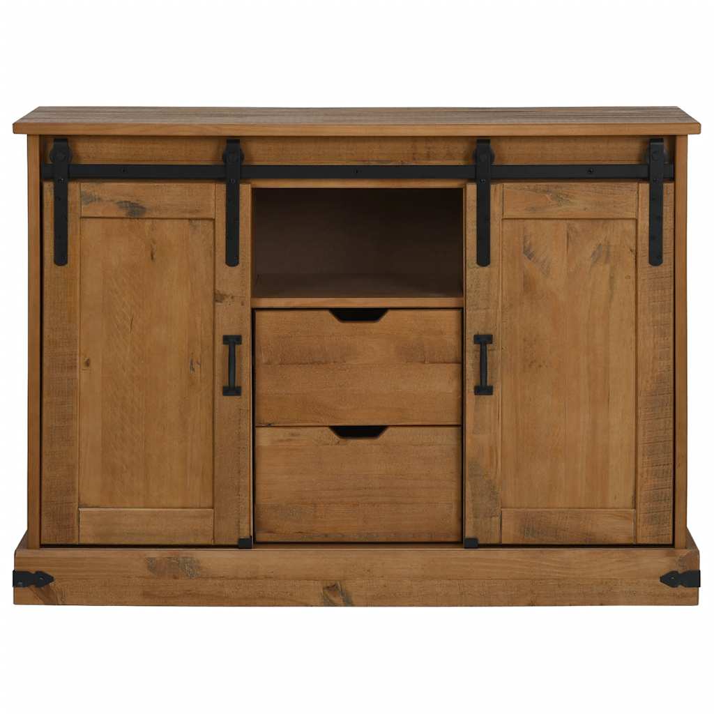 Sideboard HALDEN 2 Schiebetüren 112x40x80 cm Massivholz