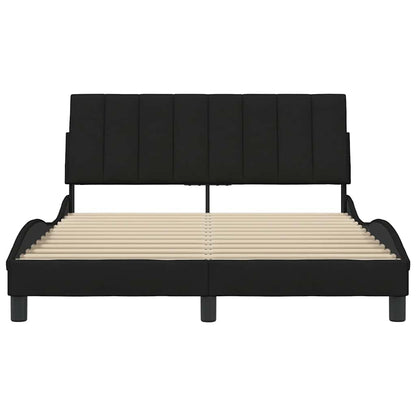 Bettgestell ohne Matratze "Hanko" Schwarz 120x200 cm Stoff