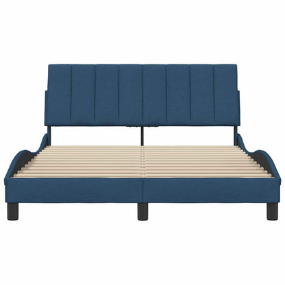 Bettgestell ohne Matratze "Hanko" Blau 140x200 cm Stoff