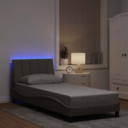 Bettgestell ohne Matratze "Hanko" Taupe 80x200 cm Stoff