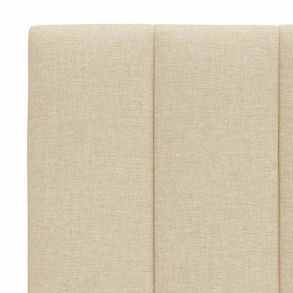 Bettgestell ohne Matratze "Hanko" Creme 80x200 cm Stoff