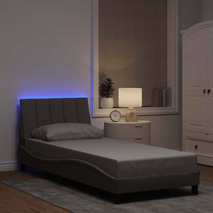 Bettgestell ohne Matratze "Hanko" Taupe 90x200 cm Stoff