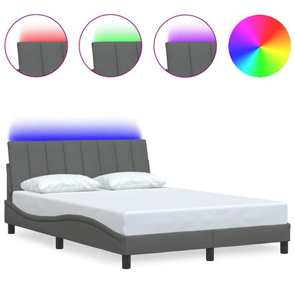 Bettgestell ohne Matratze "Hanko" Dunkelgrau 120x200 cm Stoff