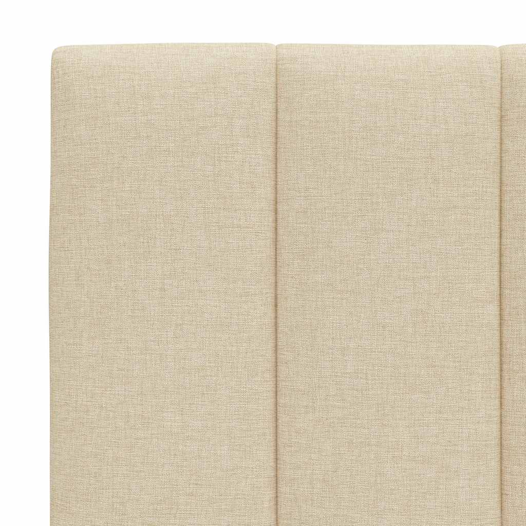 Bettgestell ohne Matratze "Hanko" Creme 140x190 cm Stoff