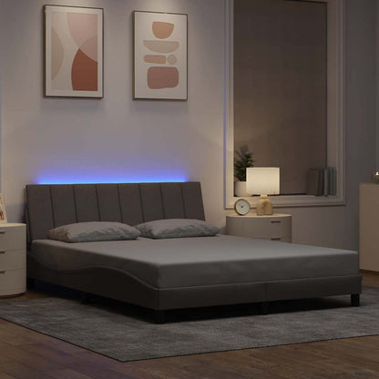 Bettgestell ohne Matratze "Hanko" Taupe 160x200 cm Stoff