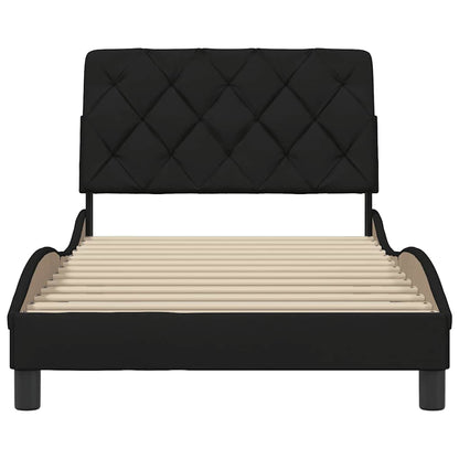 Bettgestell ohne Matratze Schwarz 100x200 cm Stoff