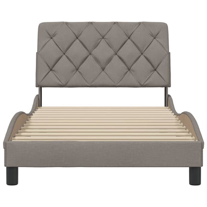 Bettgestell ohne Matratze Taupe 100x200 cm Stoff