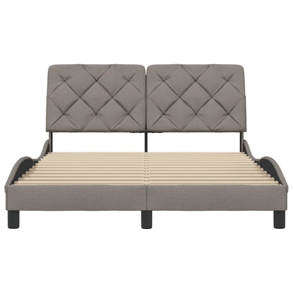 Bettgestell ohne Matratze Taupe 120x200 cm Stoff