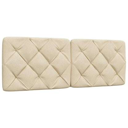 Bettgestell ohne Matratze Creme 120x200 cm Stoff