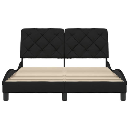 Bettgestell ohne Matratze Schwarz 140x200 cm Stoff