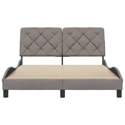 Bettgestell ohne Matratze Taupe 140x200 cm Stoff