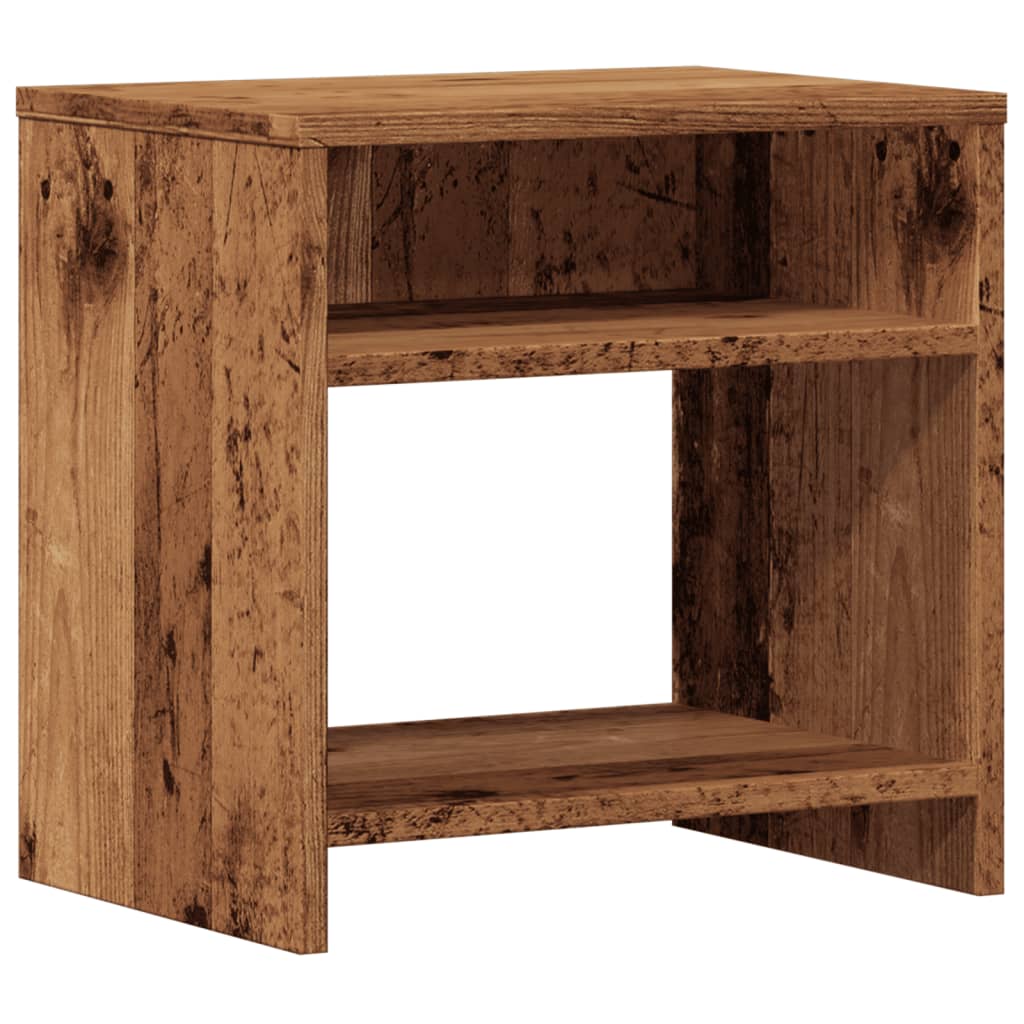 Nachttische 2 Stk. Altholz-Optik 40x30x40 cm Holzwerkstoff