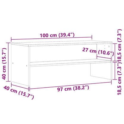 TV-Regal Artisan-Eiche 100x40x40 cm Holzwerkstoff