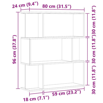 Bücherregal Altholz-Optik 80x24x96 cm Holzwerkstoff