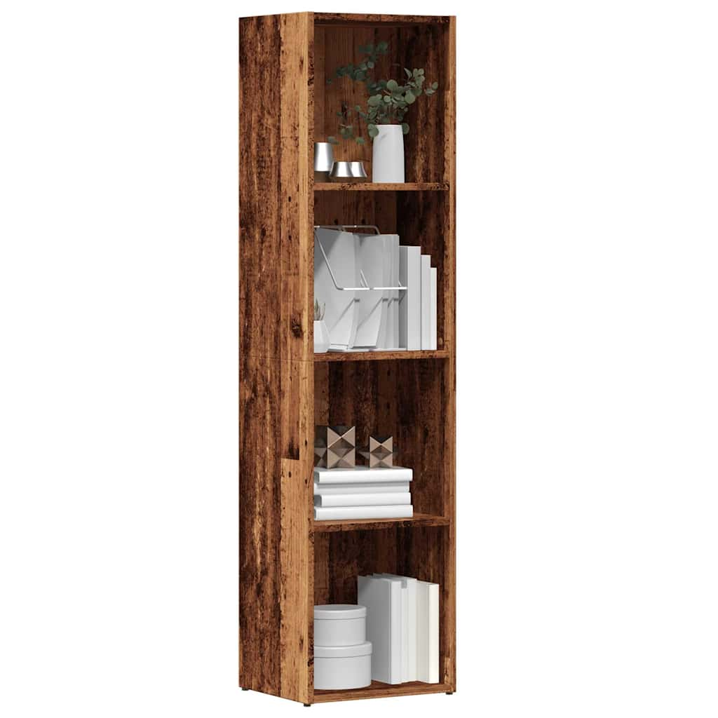 Bücherregal Altholz-Optik 36×30×143 cm Holzwerkstoff