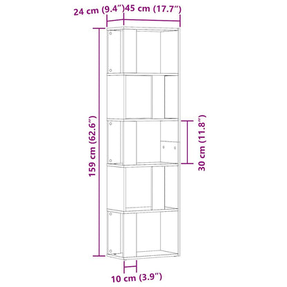 Bücherregal Altholz-Optik 45x24x159 cm Holzwerkstoff