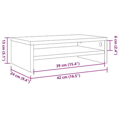 Monitorständer Artisan-Eiche 42x24x13 cm Holzwerkstoff