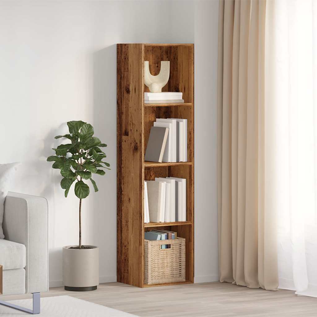 Bücherregal/TV-Schrank Altholz-Optik 36x30x143 cm Holzwerkstoff