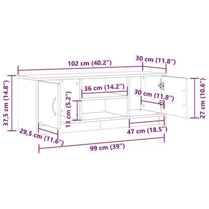 TV-Schrank Altholz-Optik 102x30x37,5 cm Holzwerkstoff