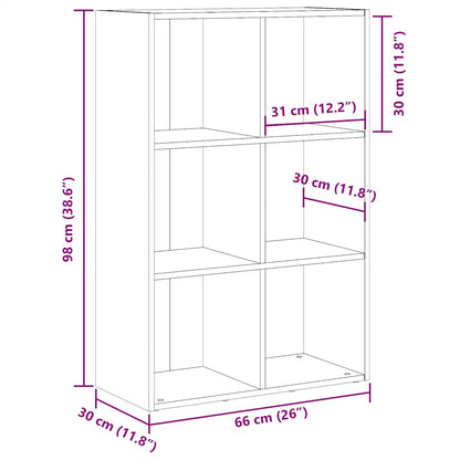 Bücherregal/Sideboard Altholz-Optik 66x30x98 cm Holzwerkstoff