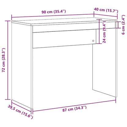 Schreibtisch Altholz-Optik 90x40x72 cm Holzwerkstoff