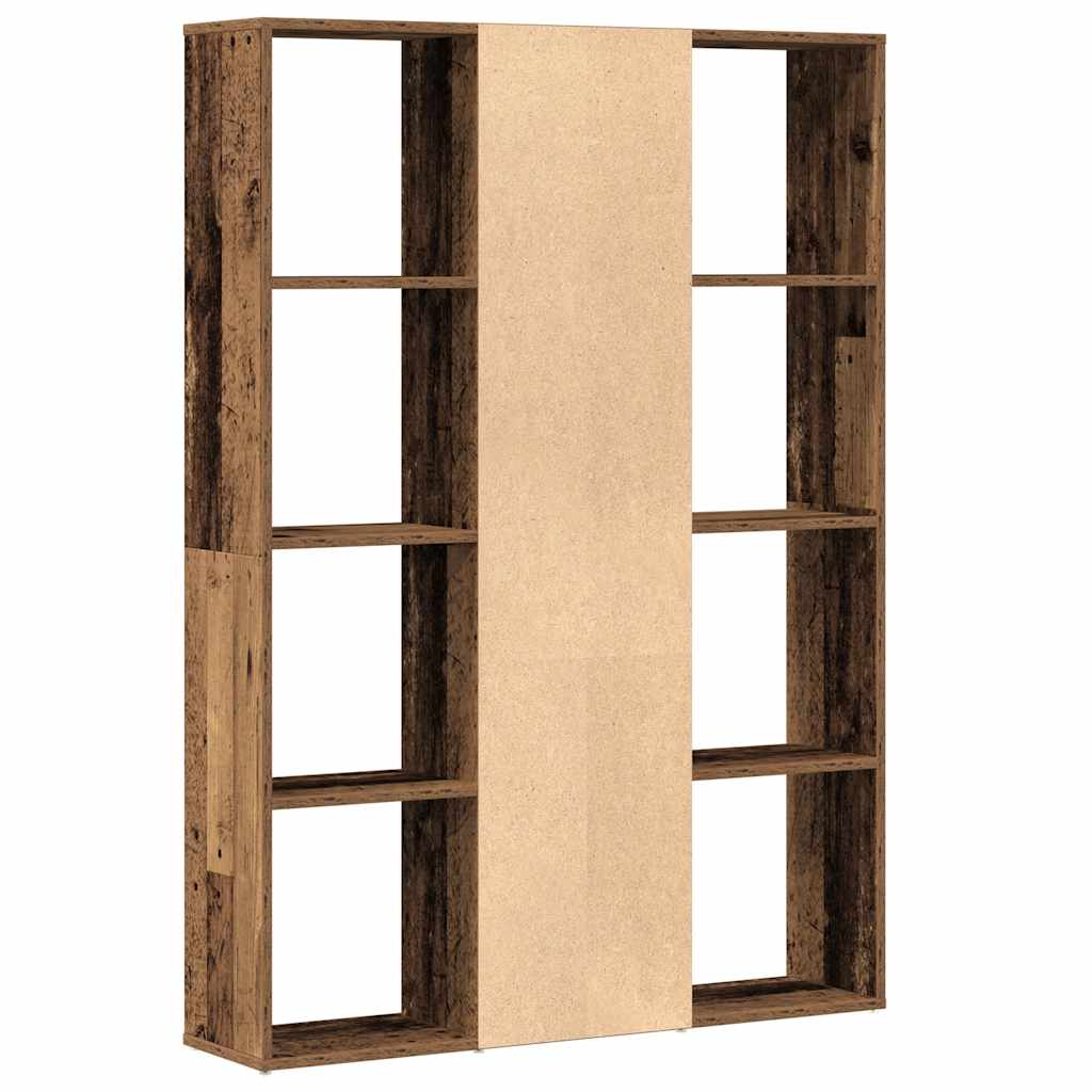 Raumteiler/Bücherregal Altholz-Optik 100x24x140cm Holzwerkstoff