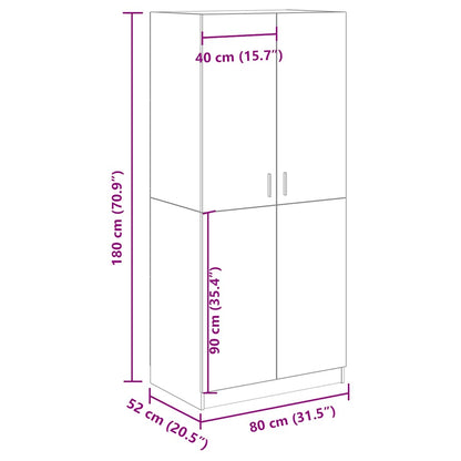 Kleiderschrank Altholz-Optik 80x52x180 cm Holzwerkstoff