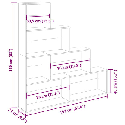 Bücherregal Altholz-Optik 157x24x160 cm Holzwerkstoff