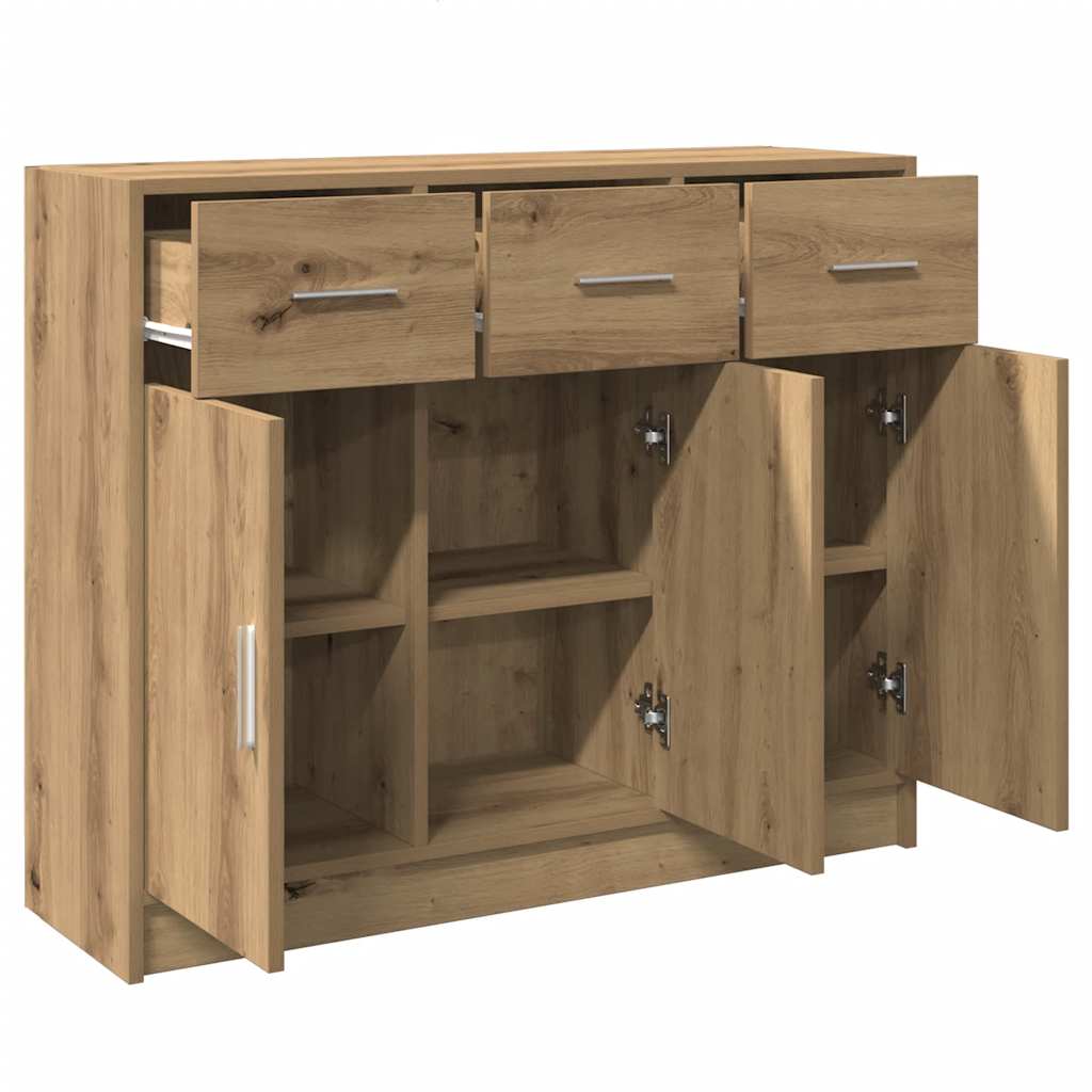 Sideboard Artisan-Eiche 91x28x75 cm Holzwerkstoff