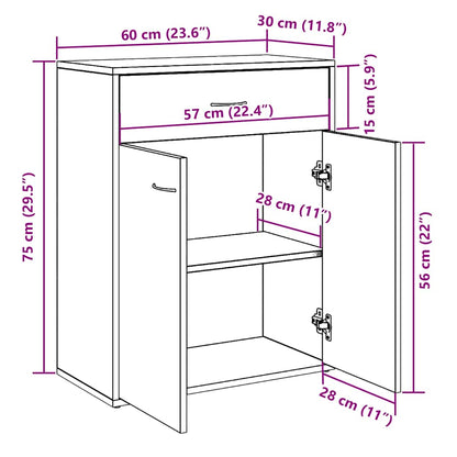 Sideboard Altholz-Optik 60x30x75 cm Holzwerkstoff