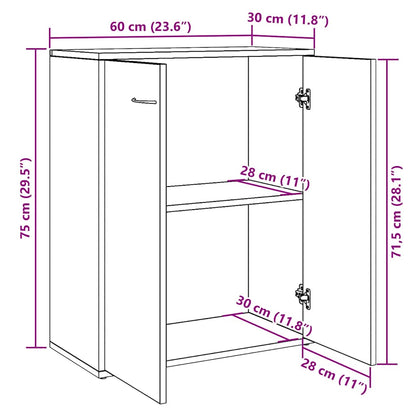 Sideboard Altholz-Optik 60x30x75 cm Holzwerkstoff