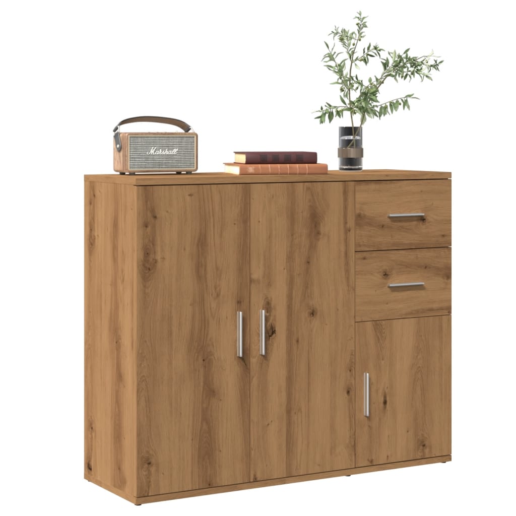 Sideboard Artisan-Eiche 91x29,5x75 cm Holzwerkstoff