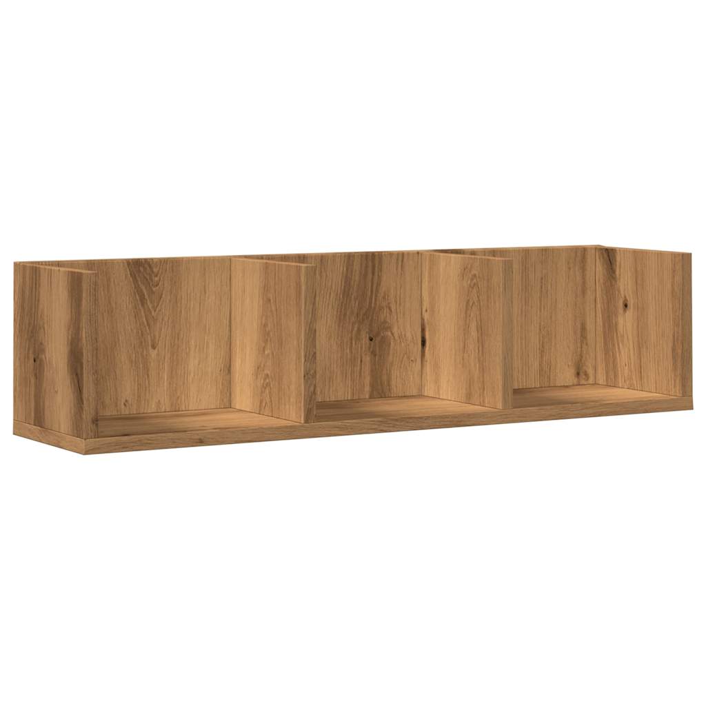 CD-Wandregal Artisan-Eiche 75x18x18 cm Holzwerkstoff