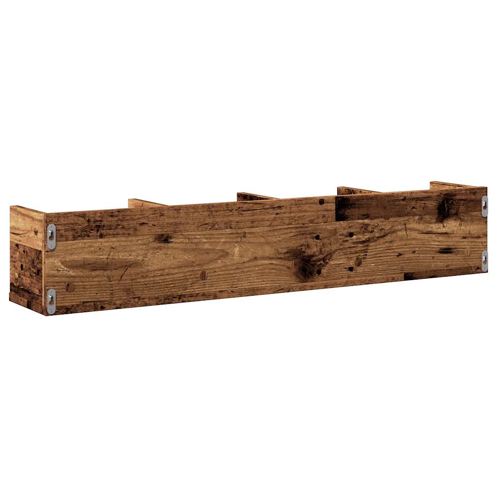 CD-Wandregal Altholz-Optik 100x18x18 cm Holzwerkstoff