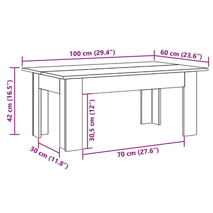 Couchtisch Altholz-Optik 100x60x42 cm Holzwerkstoff