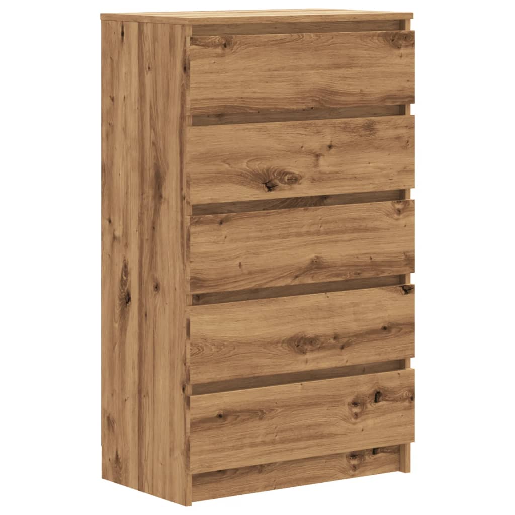 Schubladenschrank Artisan-Eiche 60x36x103 cm Holzwerkstoff