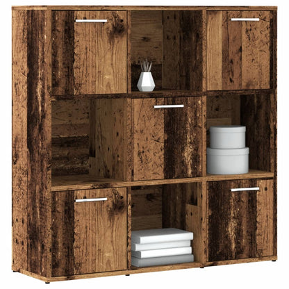 Bücherregal Altholz-Optik 90x28x90 cm Holzwerkstoff