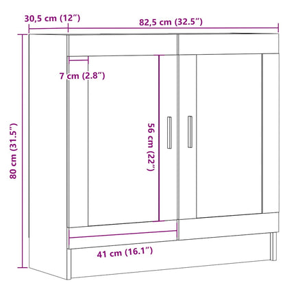 Bücherschrank Altholz-Optik 82,5x30,5x80 cm Holzwerkstoff