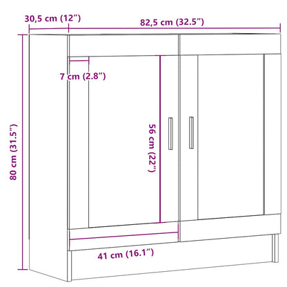 Bücherschrank Artisan-Eiche 82,5x30,5x80 cm Holzwerkstoff