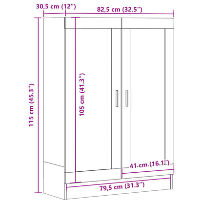 Bücherschrank Artisan-Eiche 82,5x30,5x115 cm Holzwerkstoff