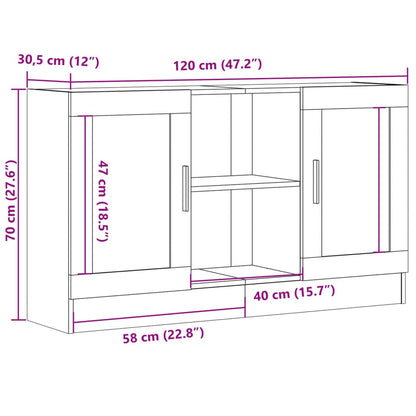 Sideboard Altholz-Optik 120x30,5x70 cm Holzwerkstoff